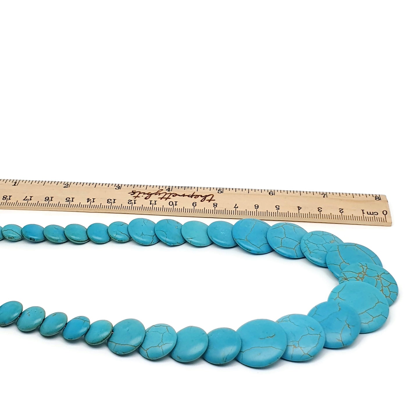 Dyed Blue Howlite Beaded Graduated Collar Boho Necklace And Dangle Drop Earrings Set